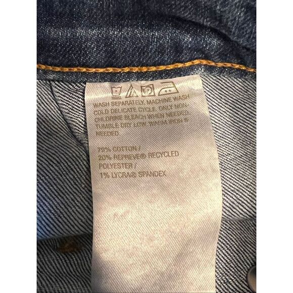 Logo by Lori Goldstein wide leg high waisted woman’s 4 indigo denim jeans qvc - Picture 10 of 10